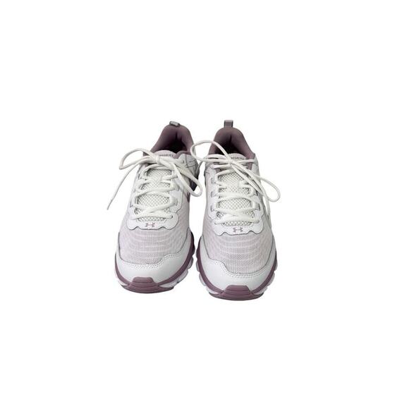 Under Armour Women's UA Charged Assert 10 Shoes, White/Pink, Size 10.5 - Picture 3 of 11